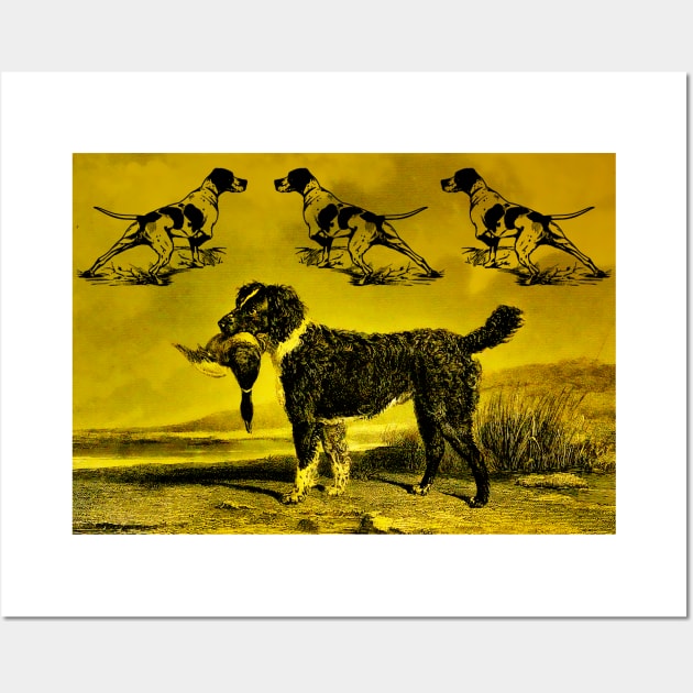 pheasant hunting dog Wall Art by Marccelus